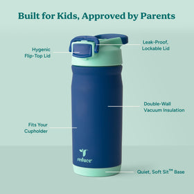 REDUCE Hydrate Pro Kids bottle with spill-proof straw for mess-free days