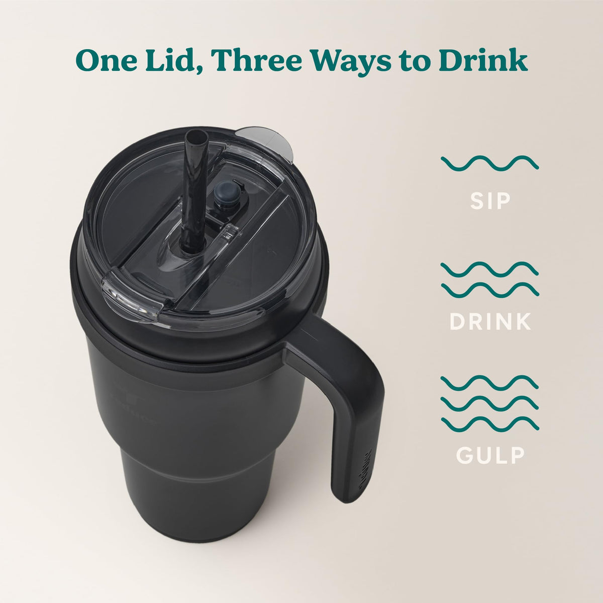 REDUCE Phantom 40oz tumbler fits most cupholders for travel