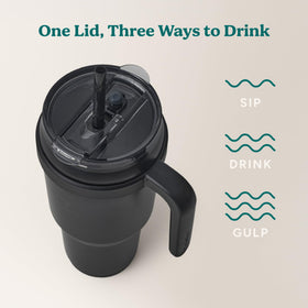 REDUCE Phantom 40oz tumbler fits most cupholders for travel