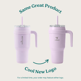 REDUCE Phantom 40oz tumbler lid detail showing sip, drink, gulp versatility