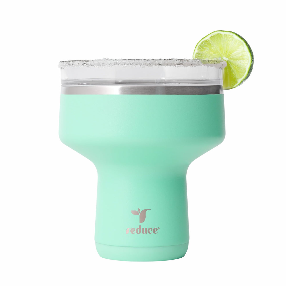 REDUCE Saltini 16oz cocktail tumbler with lid keeps drinks secure and cold outdoors.