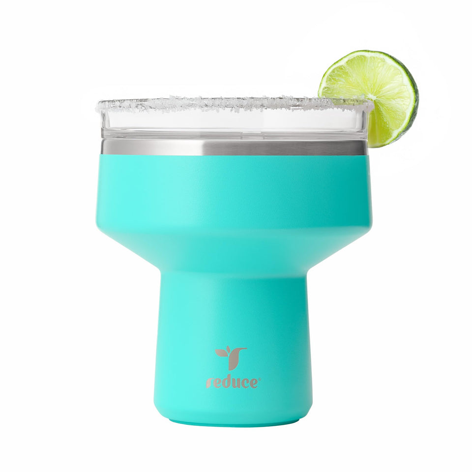 REDUCE Saltini 16oz tumbler with lid keeps drinks secure during travel