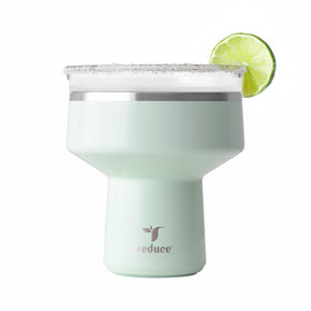REDUCE Saltini 16oz tumbler with sea glass lid keeps drinks cold during outdoor gatherings.