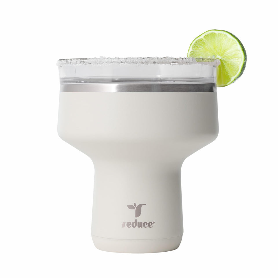 REDUCE Saltini 16oz tumbler with lid keeps cocktails cold while entertaining.