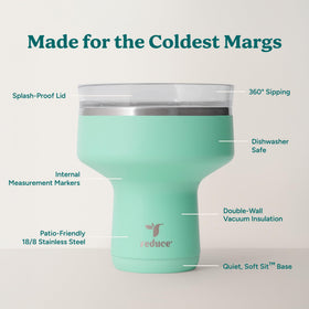 REDUCE Saltini 16oz tumbler with spill-prevention for mess-free gatherings