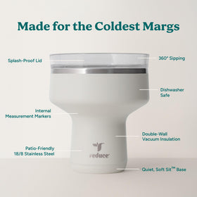 REDUCE Saltini shatterproof stainless steel tumbler for outdoor gatherings.