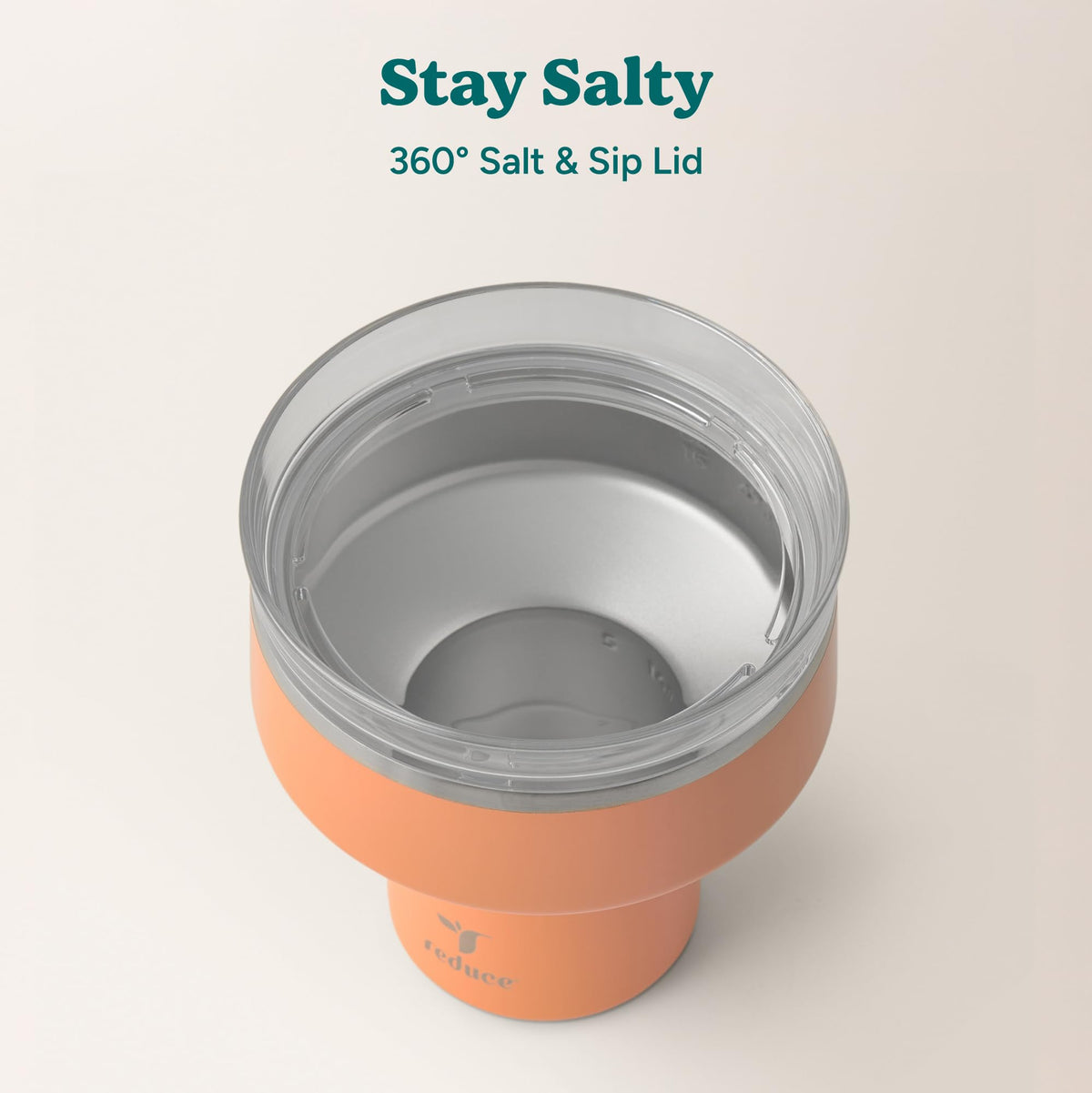 REDUCE Saltini wide stem and soft-base provide comfortable grip and quiet placement
