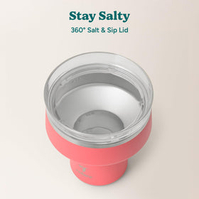 REDUCE Saltini tumbler with wide stem and soft base for steady placement