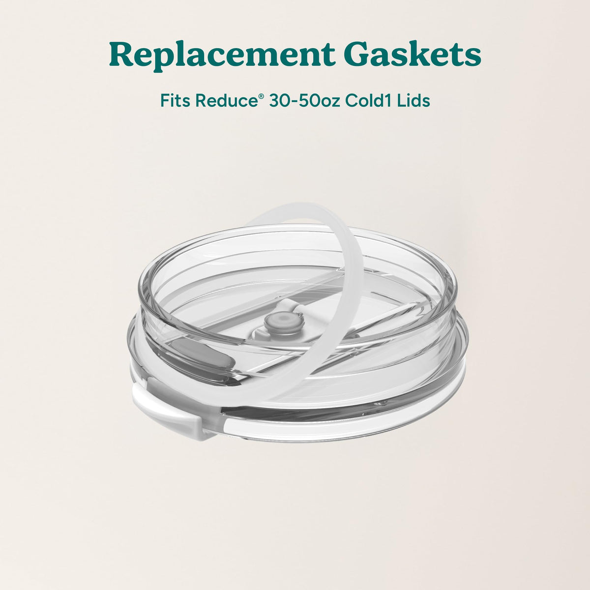 REDUCE lid gasket fitting securely on a tumbler lid for a tight seal