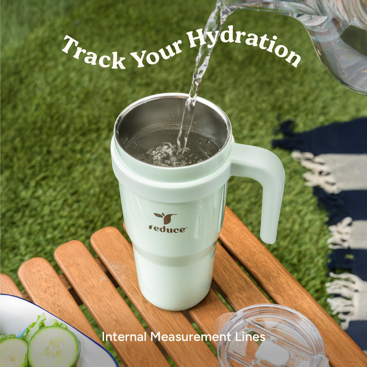 REDUCE reusable straw included for eco-friendly sipping