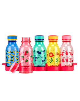 REDUCE WaterWeek 14 oz Tritan bottle side view, fits in bag for on-the-go sipping