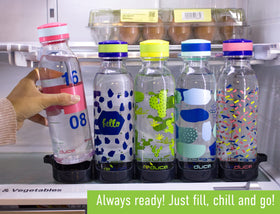 REDUCE WaterWeek fridge-tray keeps bottles organized in the fridge or gym bag