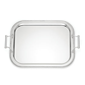 Reed & Barton 896102 rectangle silverplate tray with handles for elegant centerpieces.