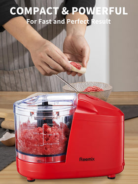 Reemix compact 1.5-Cup Chopper stored neatly on the counter