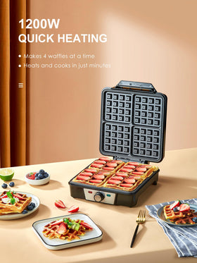 Reemix waffle maker wrap-around batter channel prevents overflow