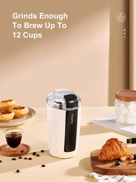 Reemix stainless steel blade delivers even grinding for consistent brews.