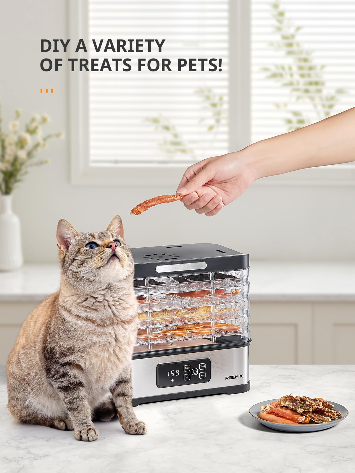 Reemix removable trays allow easy cleaning after each drying session
