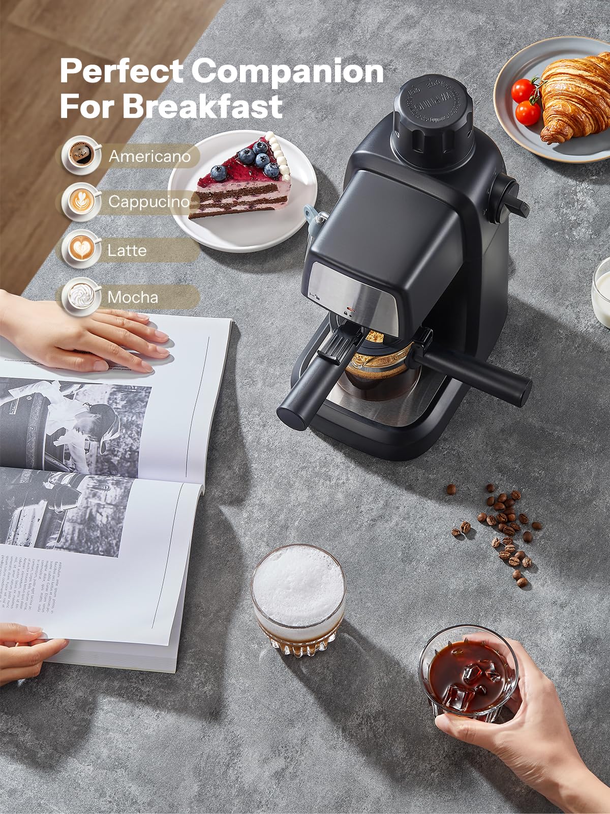 Reemix four-cup setup ready for shared office or home use