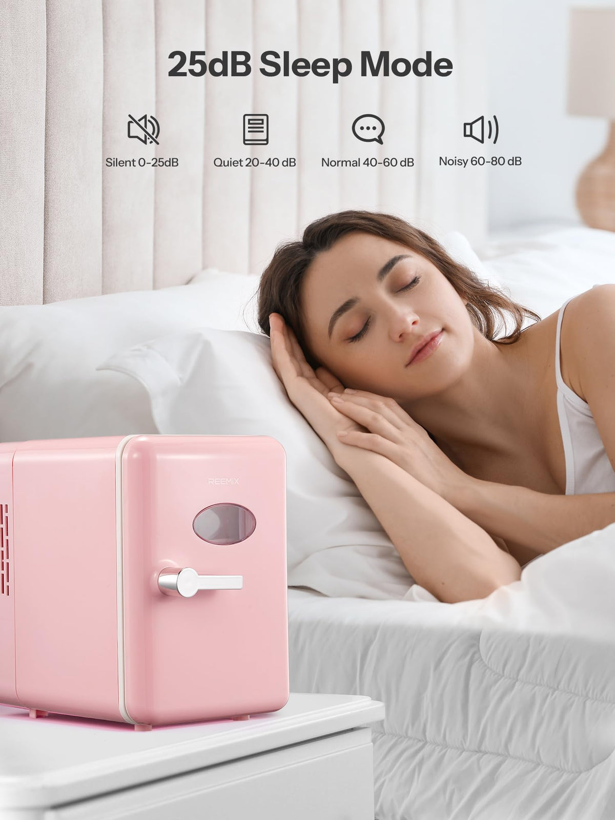 Reemix mini fridge adjustable thermostat enables cooling or warming