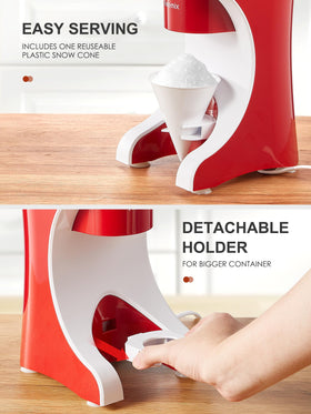 Reemix shaved ice in use for fast, customizable treats
