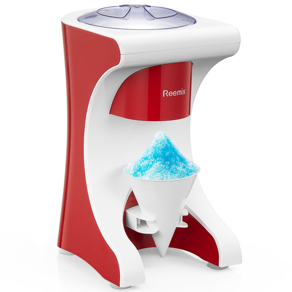 Reemix shaved ice machine front view on a clean counter for home use