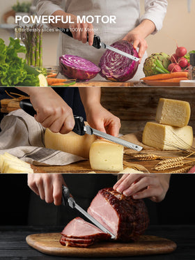Reemix electric knife dual safety lock enhances user safety during use.