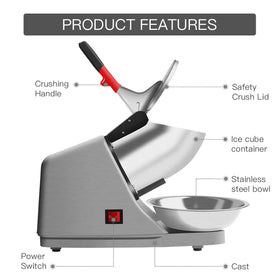 Reespring Snow Cone Machine top view highlighting compact footprint for kitchens