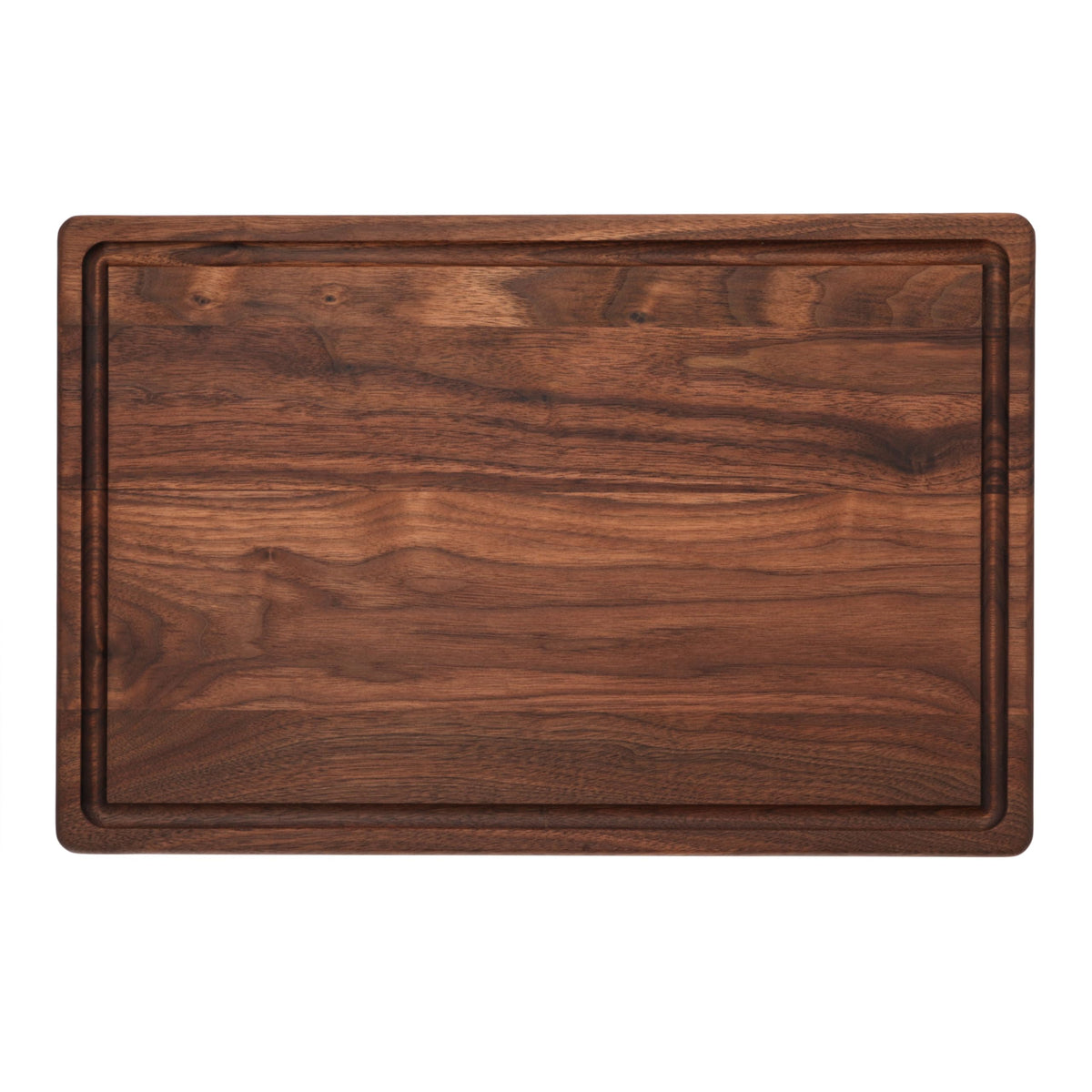 Refine Kitchenware black walnut cutting board care with mineral oil preserves finish.