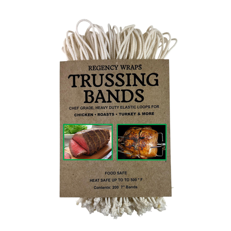 Regency Wraps 7 inch cotton elastic loops for poultry trussing ideal for roast prep.