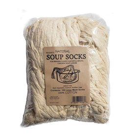 Regency Wraps Soup Socks 24-inch bag ready for clear broth without straining