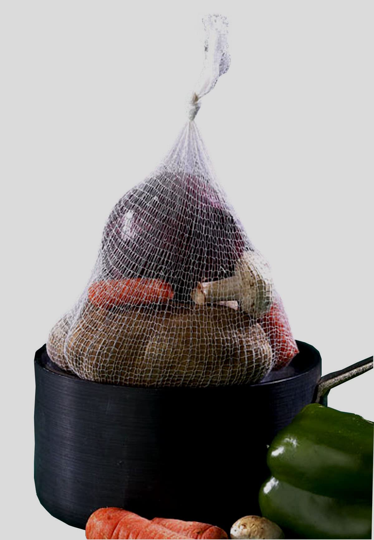 Regency Wraps stretchy-strong bag for boiling meat and vegetables without tearing