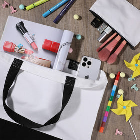 Reginary tote bag with long shoulder straps for comfortable carry.