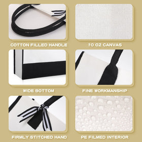 Reginary canvas tote highlighting classic two-tone stitching for retro charm