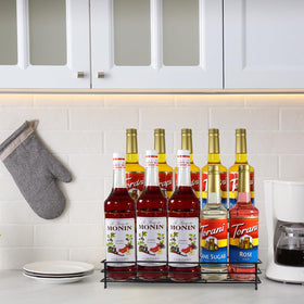 Rehuei 2-tier rack holds syrups neatly on a counter