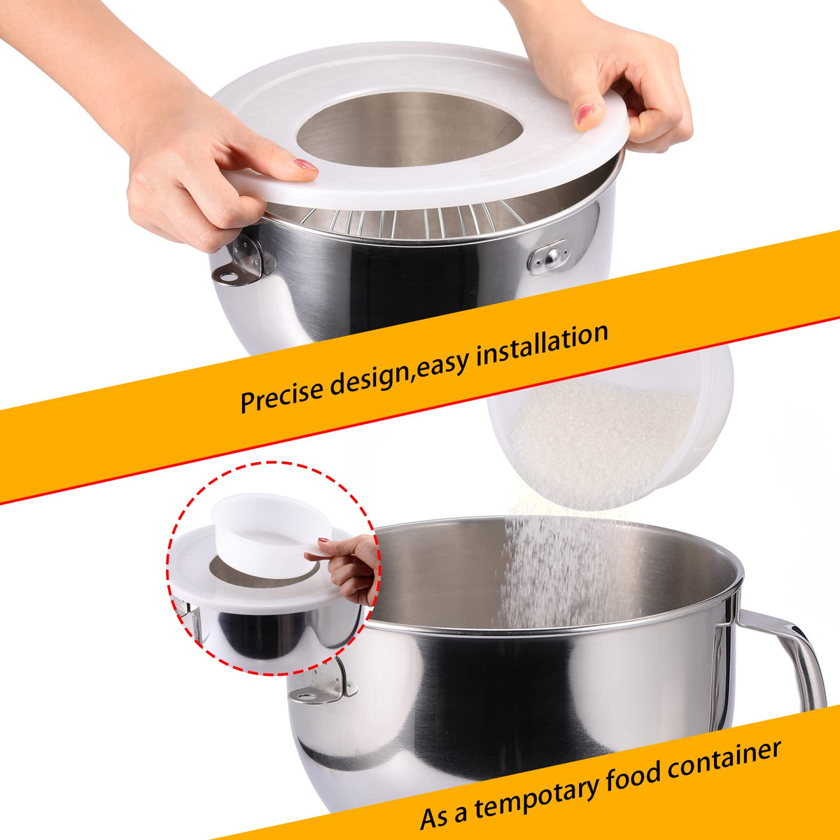 Reikame dust-protection lid keeps ingredients safe before cooking.