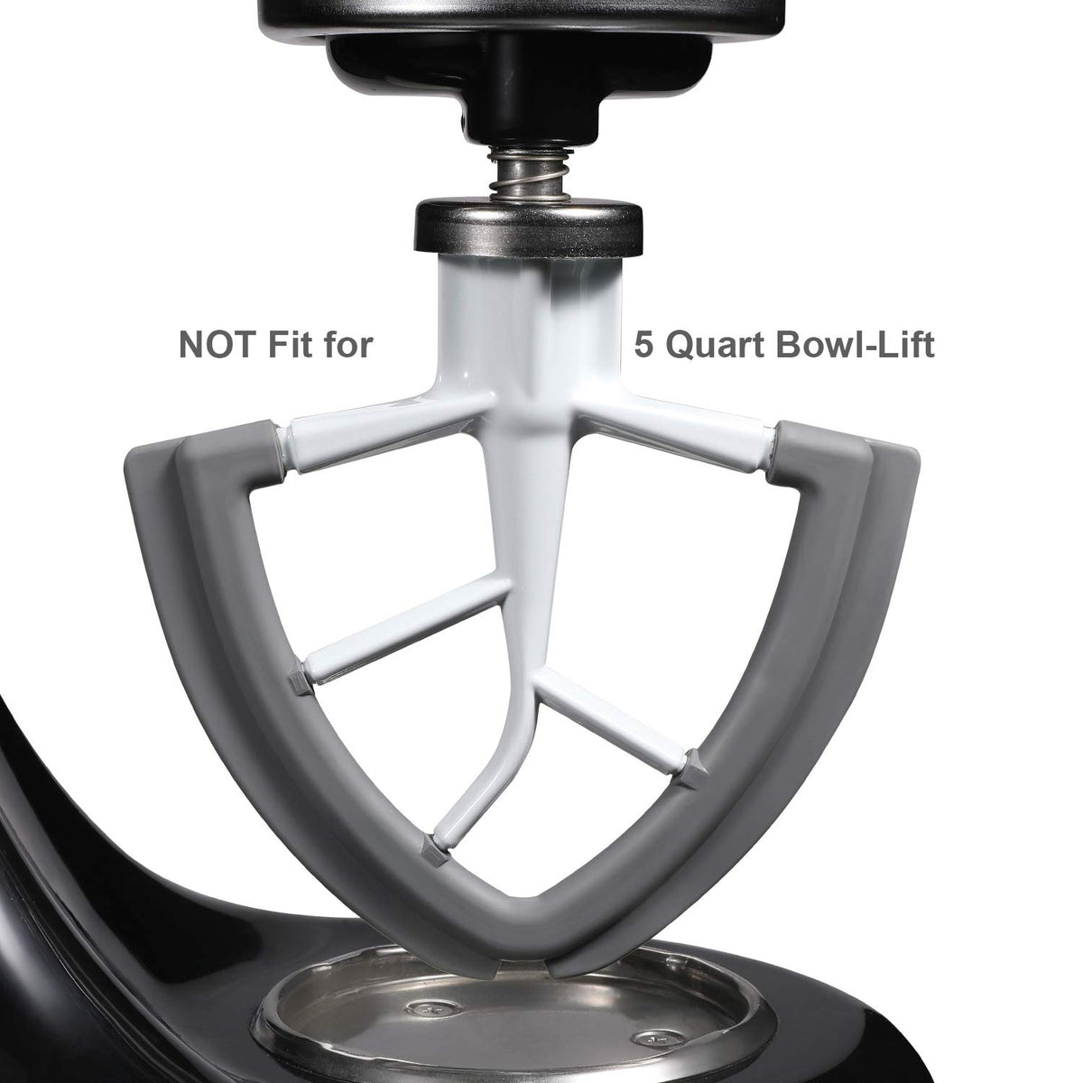 Reikame Flex Edge Beater safely scrapes the bowl without scratching, after mixing.