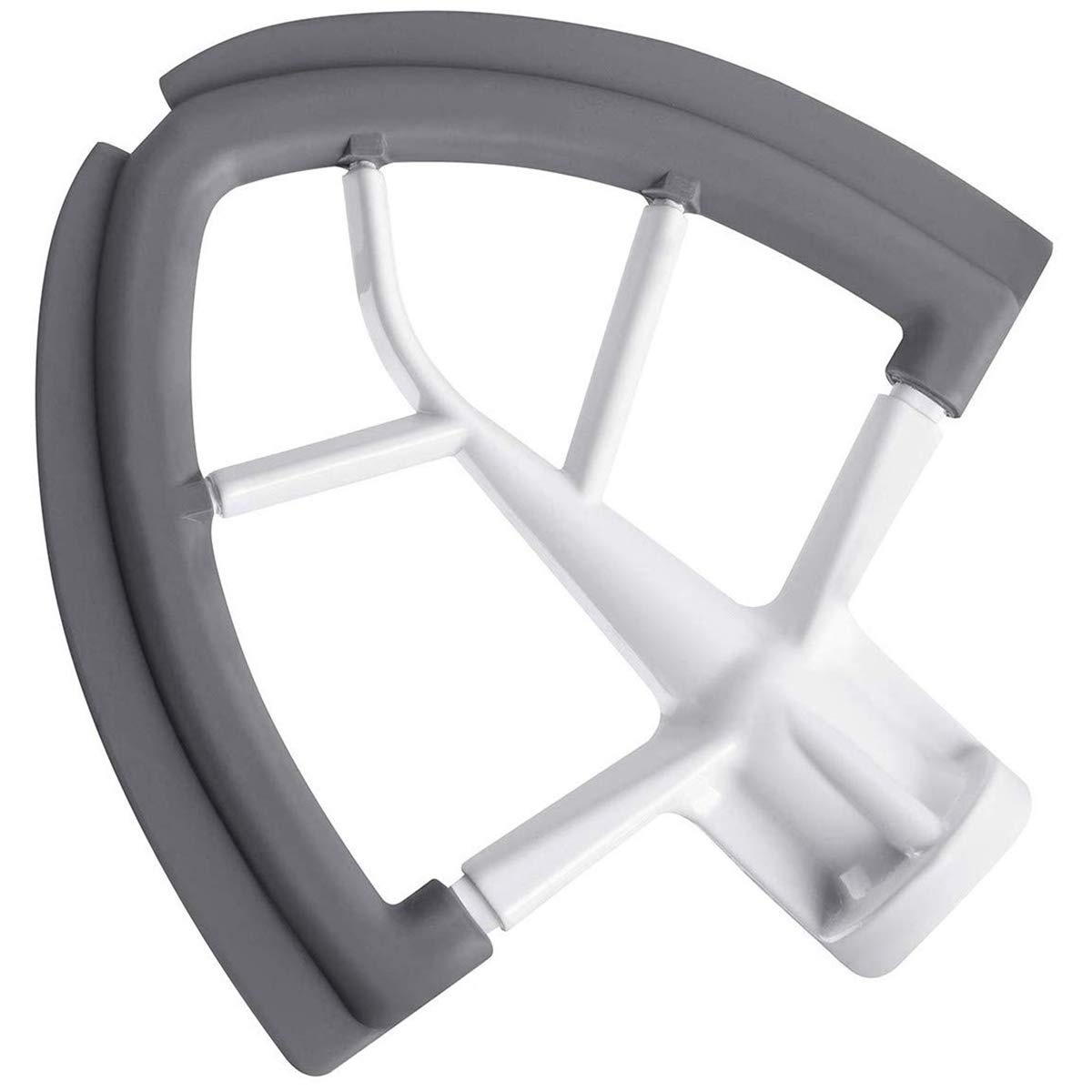 Reikame Flex Edge Beater side view for 4.5–5 qt KitchenAid bowls showcasing non-scratch mixing.