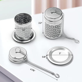 Reinmoson fine-mesh tea ball delivers minimal sediment and full flavor release.