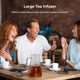 Reinmoson iced tea brew with infuser illustrates large batch capability