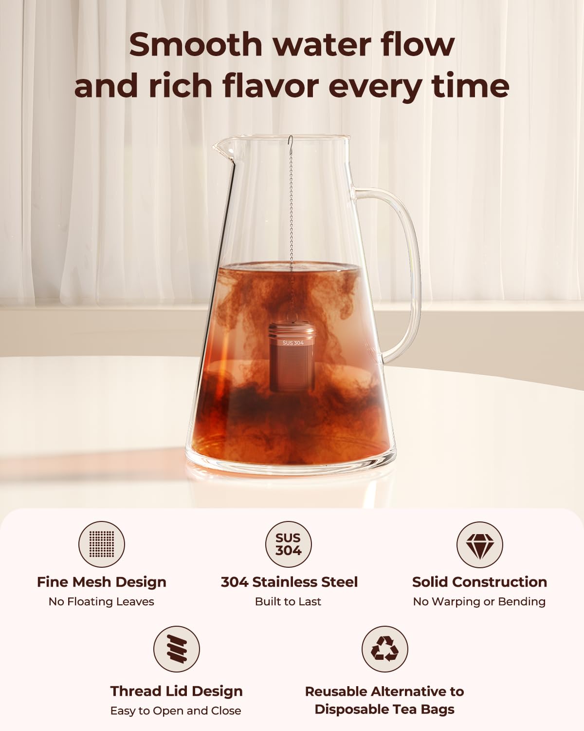 Reinmoson large capacity supports iced tea and batches