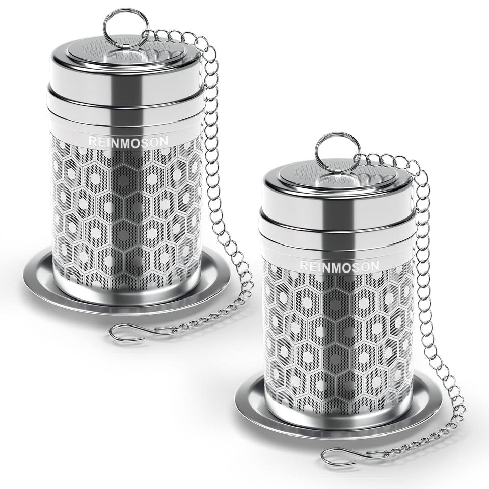 Reinmoson large tea infuser open chamber shows generous capacity for loose leaves