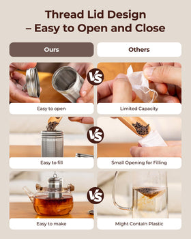 Reinmoson ultra-fine mesh prevents sediment in tea