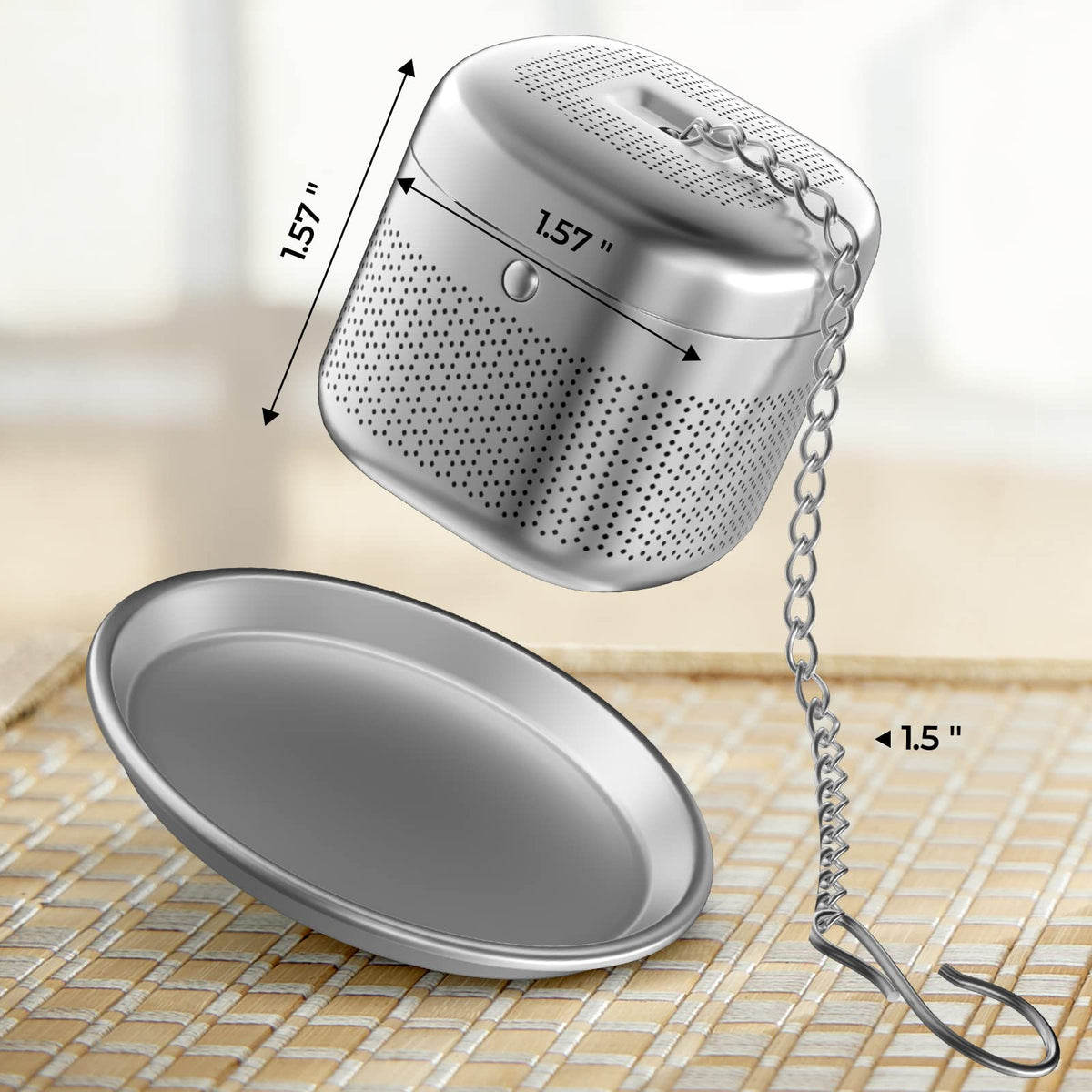 Reinmoson 304 stainless steel tea infuser resists rust