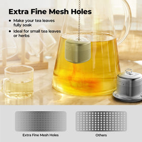 Reinmoson tea ball lid design secures during brewing