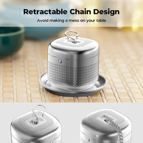 Reinmoson tea infuser holds 3 teaspoons of leaves