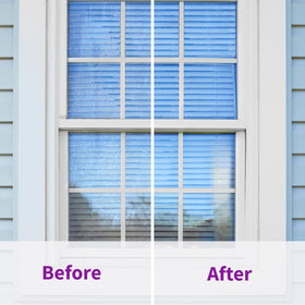 Rejuvenate Window Cleaner near plants highlights non toxic formula safe around greenery