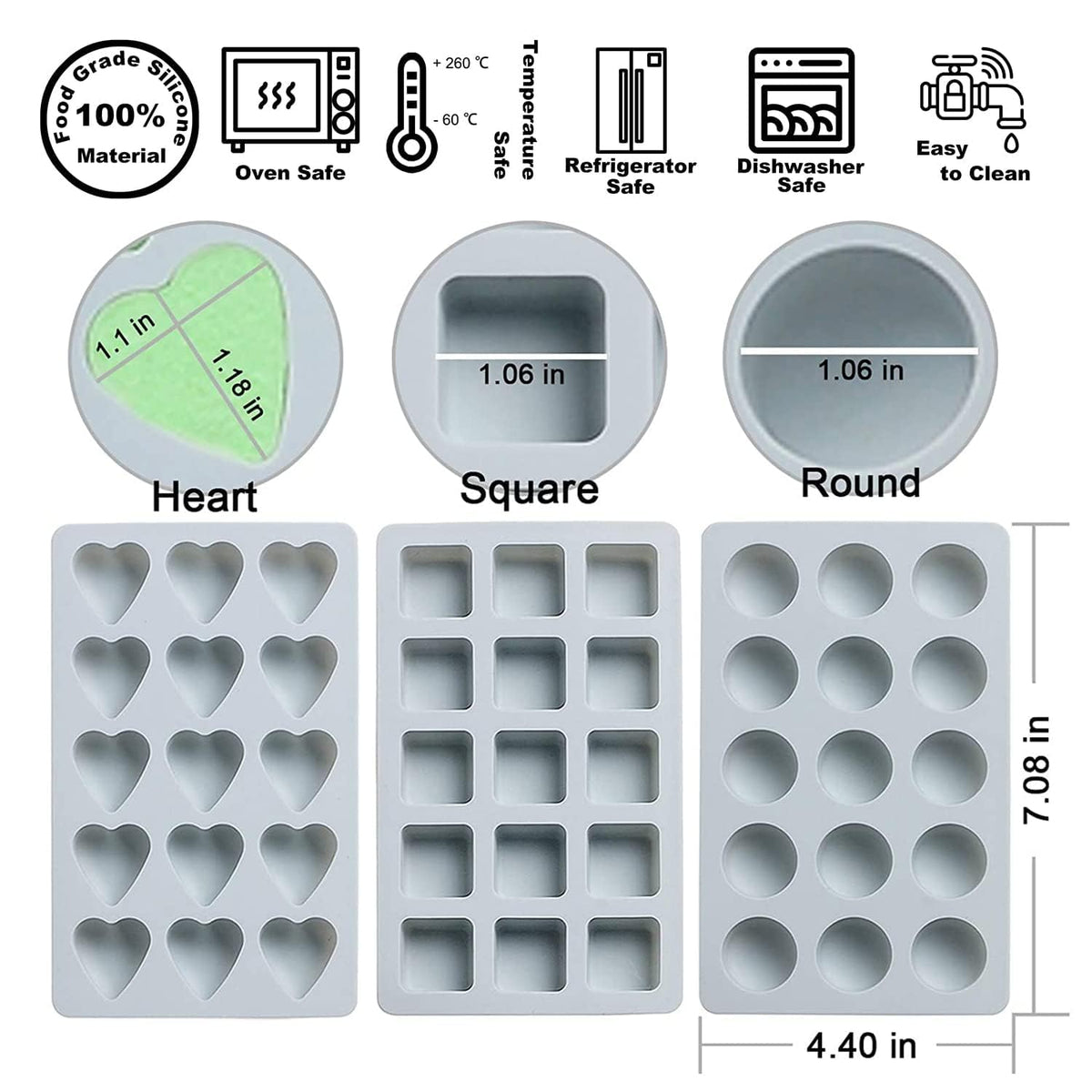 REKIDOOL round mold close-up ideal for gummies and chocolates.