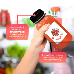 Reli clear plastic bottles are BPA-free and crack-resistant for travel.