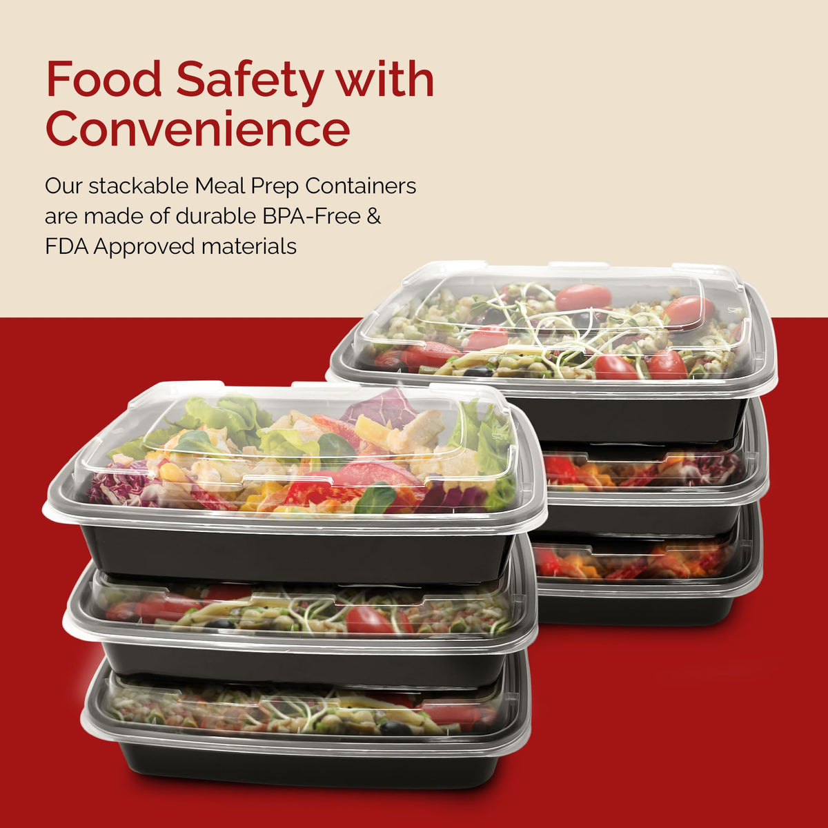 Reli leak-proof meal prep container to prevent spills.