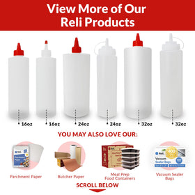 Reli. Squeeze bottle with precise dispensing tip for accurate portions.